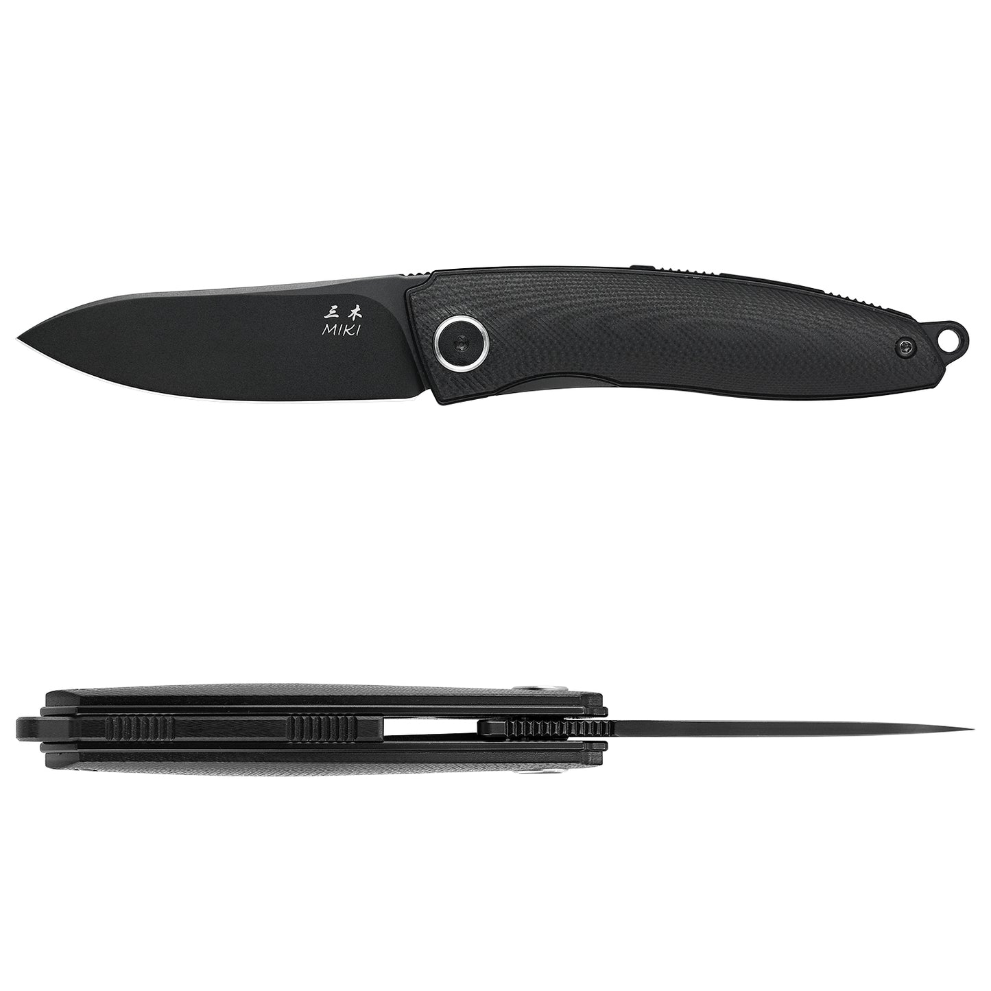 Miki Pocket Folding Japanese Knife for EDC, 2.72" Blade Small Knife, G10 Handle, w/ D2 Steel Blade, Utility Hiking Camping Fishing Work Outdoor for Everyday Carry