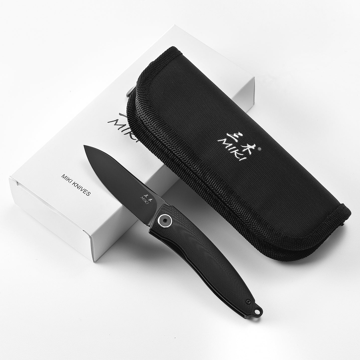 Miki Pocket Folding Japanese Knife for EDC, 2.72" Blade Small Knife, G10 Handle, w/ D2 Steel Blade, Utility Hiking Camping Fishing Work Outdoor for Everyday Carry