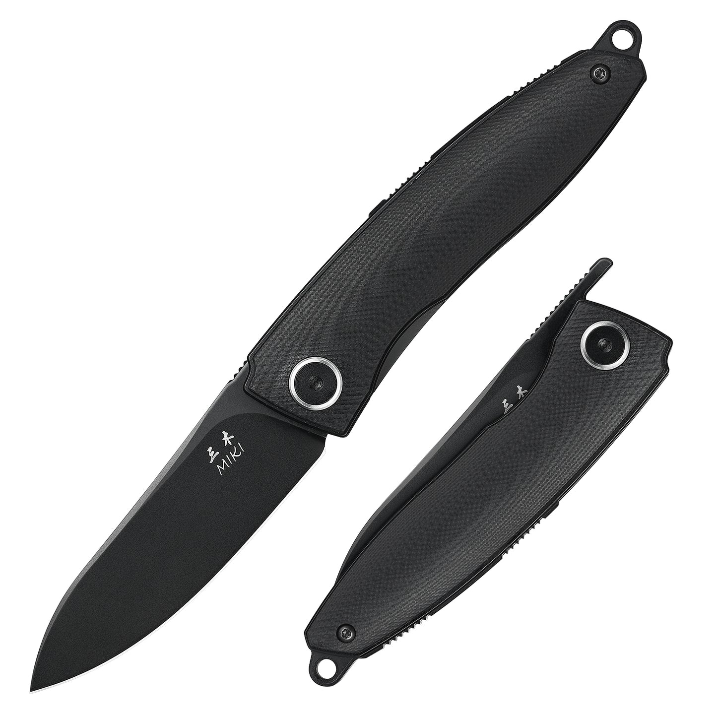 Miki Pocket Folding Japanese Knife for EDC, 2.72" Blade Small Knife, G10 Handle, w/ D2 Steel Blade, Utility Hiking Camping Fishing Work Outdoor for Everyday Carry