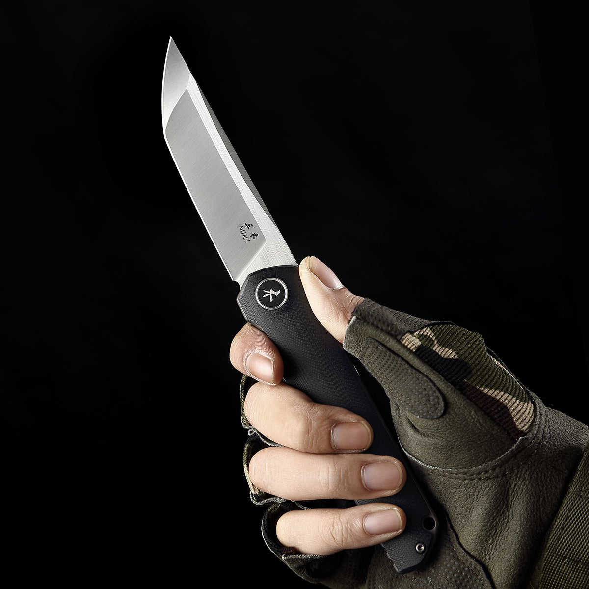 Miki Folding Knife Pocket Japanese Knife, G10 Handle, EDC Knife w/ D2 Steel Blade, Camping Outdoor Fishing And Everyday Carry, Pocket Samurai Folding Knife