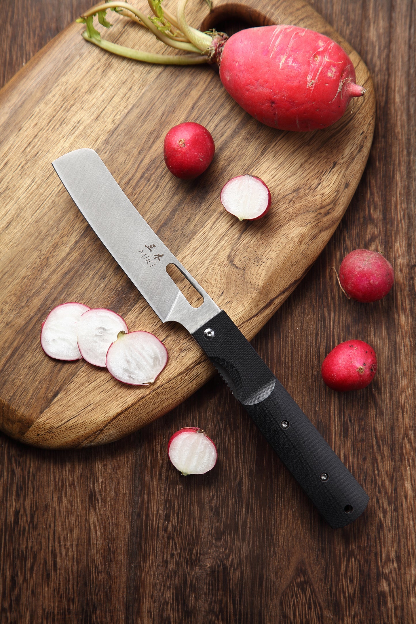 Miki 4 piece set 440A Stainless Steel Blade Japanese Kitchen Chef Folding Pocket Knife for Outdoor Camping Cooking