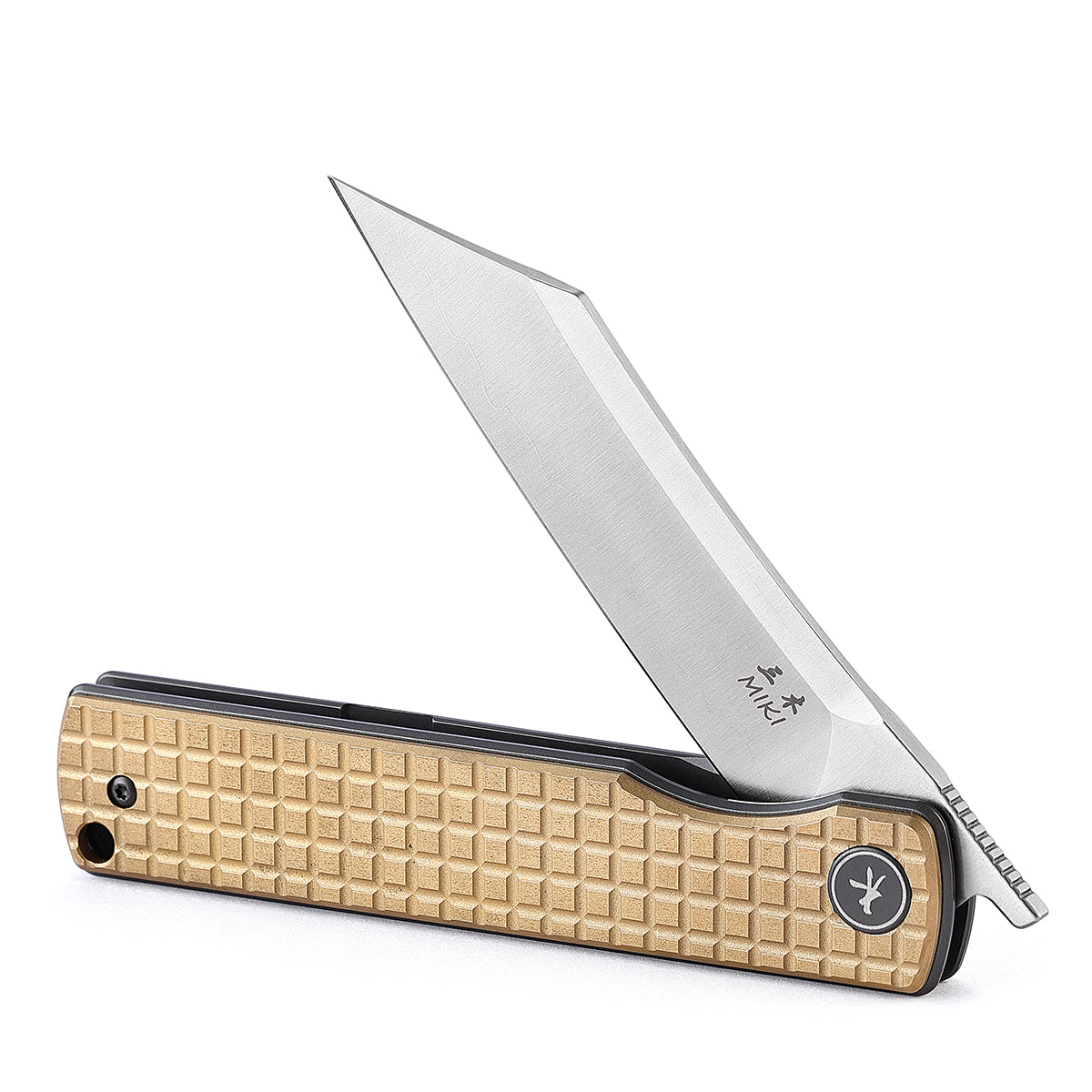 Miki Folding Pocket Japanese Knife, CNC-machined aluminum bronze Handle, Japanese SLD-MAGIC Steel Blade Super Steel Cleaver Razor Blade, Pocket Clip, Ever yday Carry EDC Knife