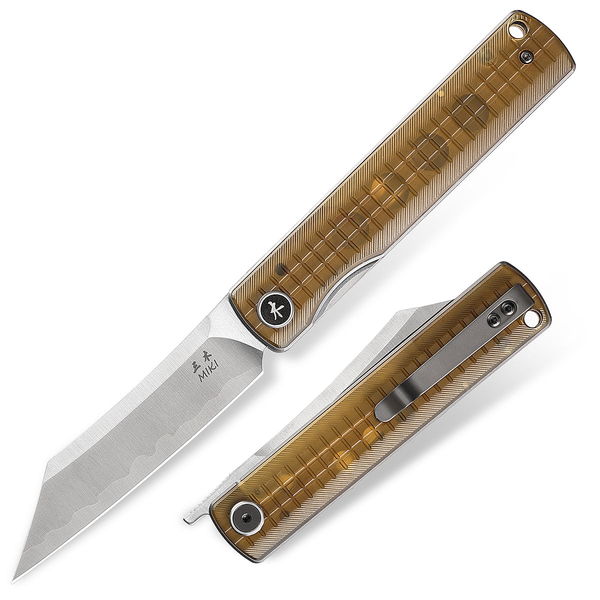 MIKI Folding Pocket Japanese Knife, PEI Handle，Japanese SLD-MAGIC Steel Blade, Pocket Clip,Camping Hiking Knives, Every day Carry EDC Knife