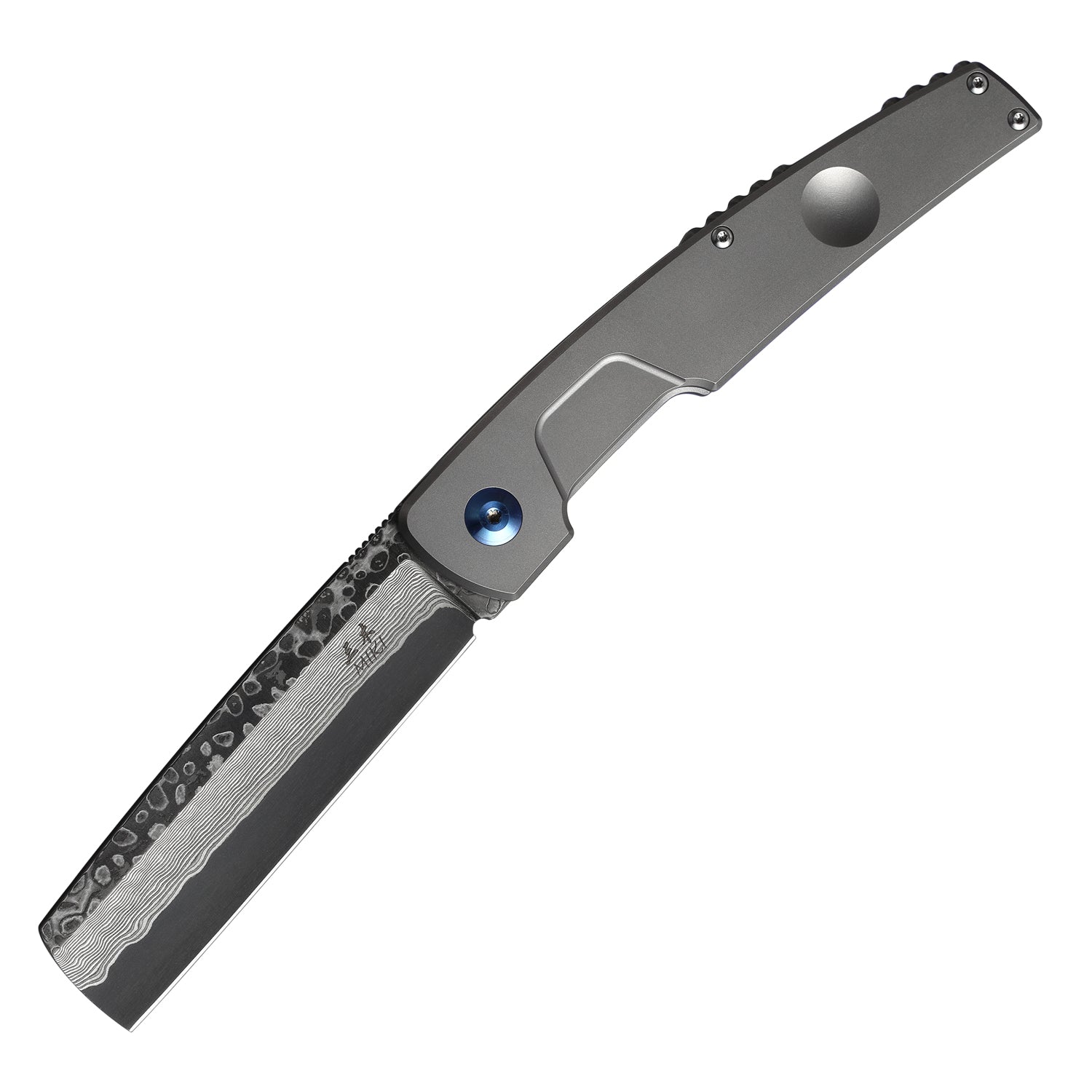 Miki Handmade Damascus Steel Razor,Camping Pocket Folding Japanese Kni ...