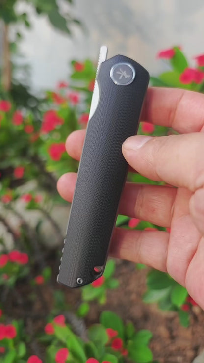 Miki Folding Knife Pocket Japanese Knife, G10 Handle, EDC Knife w/ D2 Steel Blade, Camping Outdoor Fishing And Everyday Carry, Pocket Samurai Folding Knife